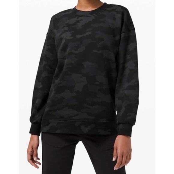 LULULEMON Camo Perfectly Oversized Crew Sweatshirt - Picture 1 of 6